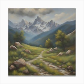 Path In The Mountains Canvas Print