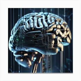 Artificial Intelligence Brain 9 Canvas Print