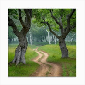 Road In The Woods Canvas Print