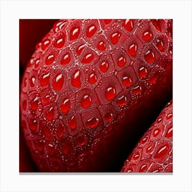 Close Up Of Red Strawberries Canvas Print