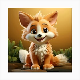 Baby Fox 3 Canvas Print