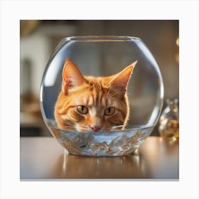 Cat In A Fish Bowl 19 1 Canvas Print