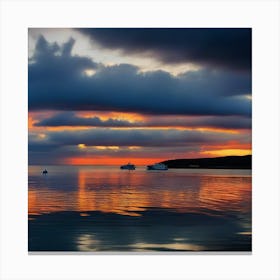 Sunset On The Water 8 Canvas Print