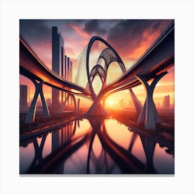 Futuristic Bridge Canvas Print