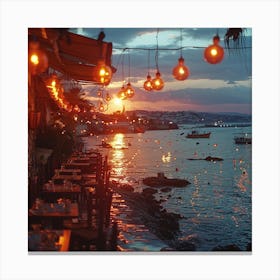 Sunset In Greece Canvas Print