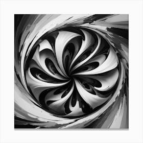 Black and White Abstract Art 346 Canvas Print