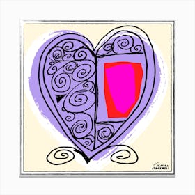Hearts of Love The Color Purple joy by Jessica Stockwell Canvas Print