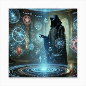 Mysterious Figure Foresight And Prophecy Converted Canvas Print