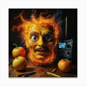 Face Of Fire 1 Canvas Print