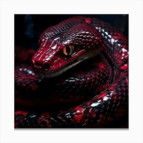 Red Snake Canvas Print