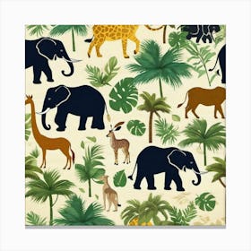 Jungle animals Canvas Print