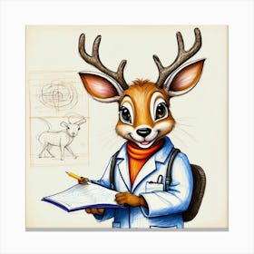 Doctor Deer 9 Canvas Print