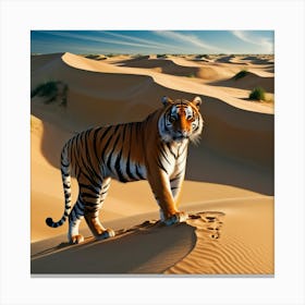 Tiger In The Desert 1 Canvas Print