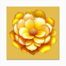 Yellow Lotus Flower Canvas Print