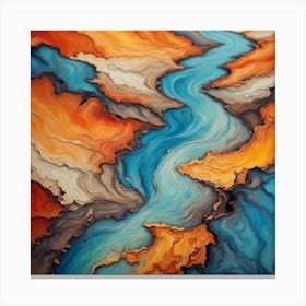 River Of Color 1 Canvas Print