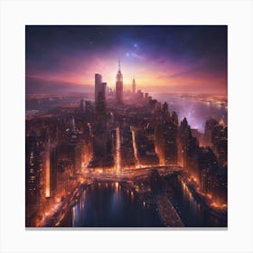 city of lights Canvas Print