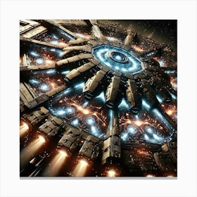 Obsidian Dreadnought Multi Layer Energy Shields 1024 Canvas Print