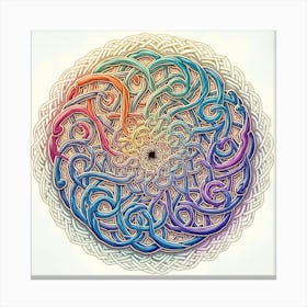 Flux Dev A Vibrant Intricate Illustration Of Intertwined Celti 2 Canvas Print