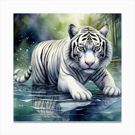 White Tiger 1 Canvas Print