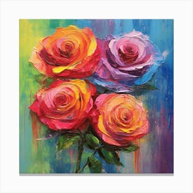 Colorful Roses 2 Canvas Print