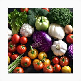 Colorful Vegetables Canvas Print