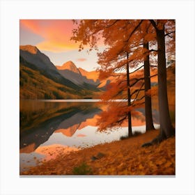 Autumn Lake Canvas Print