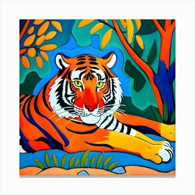 Tiger In The Jungle Canvas Print