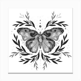 Mystic Butterfly Square Canvas Print