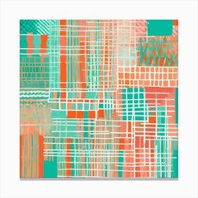 Abstract Pattern Art Inspired By The Dynamic Spirit Of Miami's Streets, Miami murals abstract art, 108 Canvas Print
