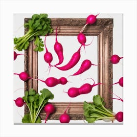 Radishes In Frame 1 Canvas Print