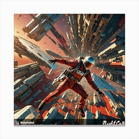 Spaceman In Space Canvas Print