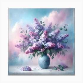 Lilas In A Vase Canvas Print