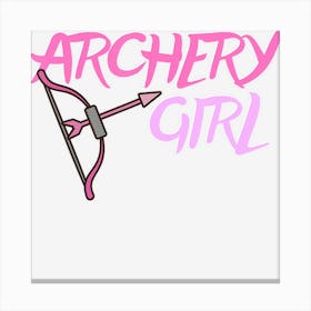 Cute Archery Girl Bow And Arrow Girly Sports Gift Canvas Print