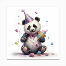 Panda Bear Birthday Party 1 Canvas Print