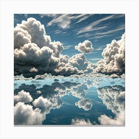 Clouds Reflected In Water Canvas Print