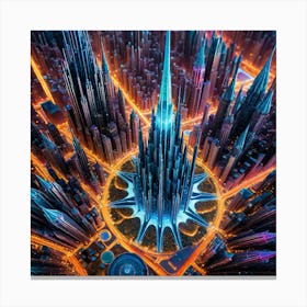 Futuristic City Canvas Print