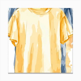 Watercolor T - Shirts Canvas Print