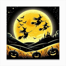 Halloween Witches Canvas Print