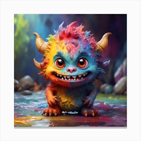 Colorful Monster 2 Canvas Print