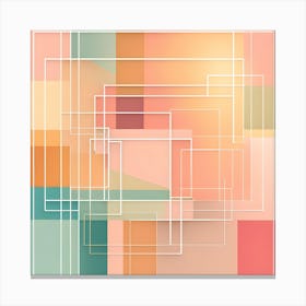 Abstract Square Geometric Background Canvas Print