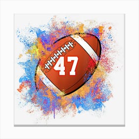 47 Years Old Kids 47th Birthday Football Kids Boy Canvas Print