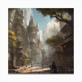 Fantasy City 100 Canvas Print