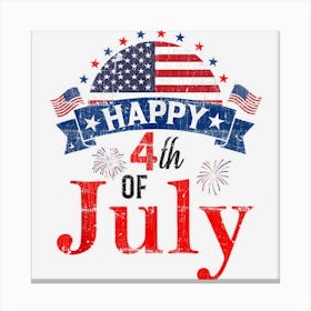 Hot Trend Happy 4th Of July Boys Girls Men Women Usa Canvas Print