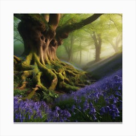 Bluebells In The Forest 11 Canvas Print