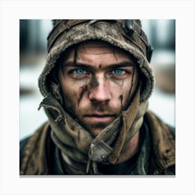 Soldier With Blue Eyes 1 Canvas Print