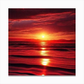 Sunset Over The Ocean 69 Canvas Print