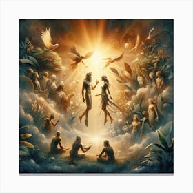 Birth Of The Gods Canvas Print