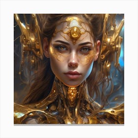 Futuristic Elegant Girl Canvas Print