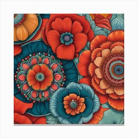Colorful Flowers 1 Canvas Print