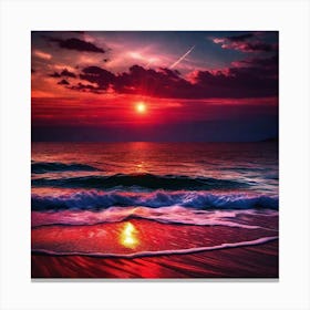 Sunset On The Beach 569 Canvas Print
